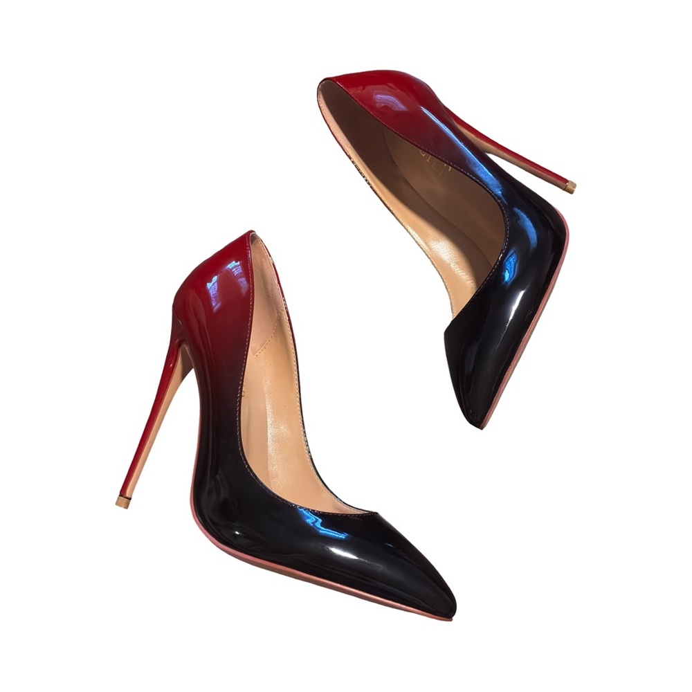 Coleter Elegant Black and Red Ombre Stiletto Heels New size 7
